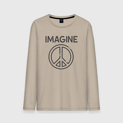 Лонгслив хлопковый мужской Peace imagine, цвет: миндальный