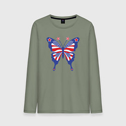 Мужской лонгслив USA butterfly