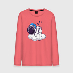 Лонгслив хлопковый мужской Сон на облаке, цвет: коралловый