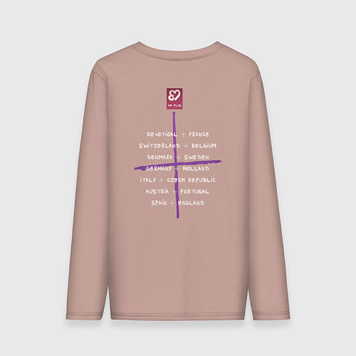 Мужской лонгслив Depeche Mode - Sofad devotional / Пыльно-розовый – фото 2