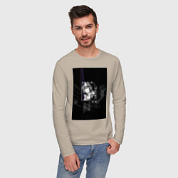 Лонгслив хлопковый мужской Горничная Рем, цвет: миндальный — фото 2