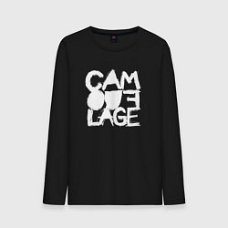 Лонгслив хлопковый мужской Camouflage - A synthpop band from germany, цвет: черный