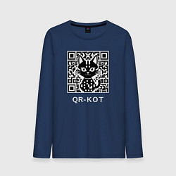 Мужской лонгслив QR-кот