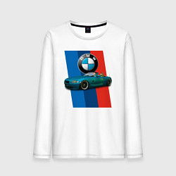 Лонгслив хлопковый мужской Родстер BMW Z4, цвет: белый