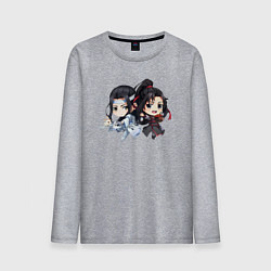 Лонгслив хлопковый мужской Магистр дьявольского культа Ванцзи Лань, цвет: меланж