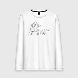 Лонгслив хлопковый мужской Фрирен волшебница, цвет: белый