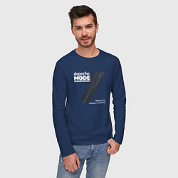 Лонгслив хлопковый мужской Depeche Mode - Blasphemous rumours, цвет: тёмно-синий — фото 2