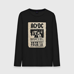 Мужской лонгслив ACDC винтажный постер