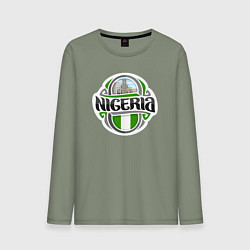 Лонгслив хлопковый мужской Нигерия, цвет: авокадо