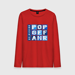 Лонгслив хлопковый мужской Devision - Popgefahr shirt, цвет: красный