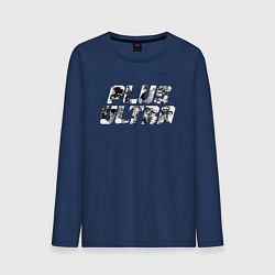 Лонгслив хлопковый мужской Моя геройская академия Идзуку Мидория плюс ультра, цвет: тёмно-синий