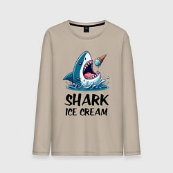 Мужской лонгслив Shark ice cream - ai art