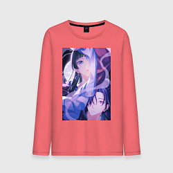 Лонгслив хлопковый мужской Монолог фармацевта Маомао сыщик, цвет: коралловый