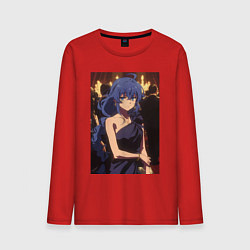 Лонгслив хлопковый мужской Реинкарнация безработного Рокси Мигурдия в платье, цвет: красный