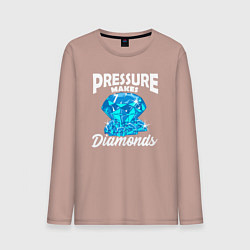 Мужской лонгслив Pressure makes diamonds