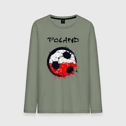 Лонгслив хлопковый мужской Сборная Польши, цвет: авокадо