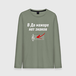Лонгслив хлопковый мужской В До мажоре нет знаков, цвет: авокадо