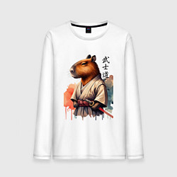 Мужской лонгслив Capybara samurai - ai art fantasy