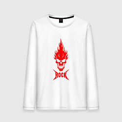 Мужской лонгслив Rock красный череп