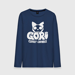 Лонгслив хлопковый мужской Goro cuddly carnage logo, цвет: тёмно-синий