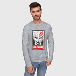 Лонгслив хлопковый мужской Блич, цвет: меланж — фото 2