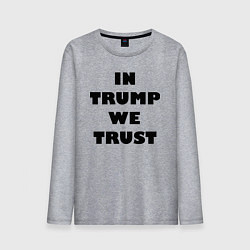 Мужской лонгслив In Trump we trust - slogan