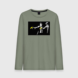 Лонгслив хлопковый мужской Бэнкси банановое чтиво, цвет: авокадо