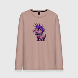Мужской лонгслив Суровая панк капибара