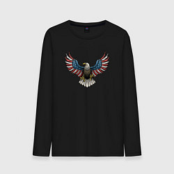 Лонгслив хлопковый мужской Eagle - America, цвет: черный
