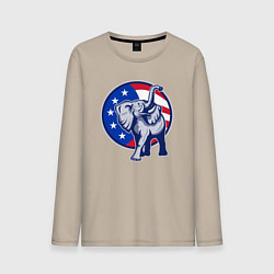 Мужской лонгслив USA elephant