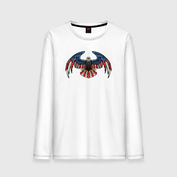 Лонгслив хлопковый мужской Eagle America, цвет: белый