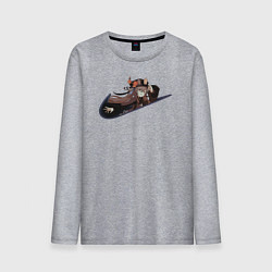 Лонгслив хлопковый мужской Hu-Tao Genshin Impact, цвет: меланж