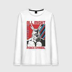 Мужской лонгслив Моя геройская академия All Might pease symbol