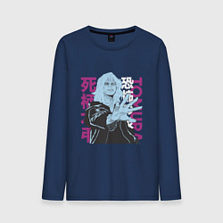 Лонгслив хлопковый мужской Моя геройская академия Шигараки Томура, цвет: тёмно-синий