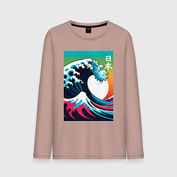 Мужской лонгслив Japanese wave - ai art