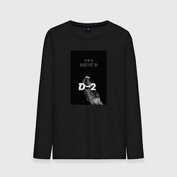 Лонгслив хлопковый мужской Мин Юнги D2, цвет: черный