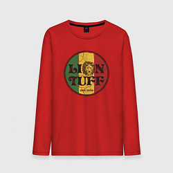 Лонгслив хлопковый мужской Lion tuff, цвет: красный