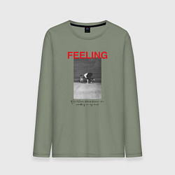 Мужской лонгслив Feeling quote