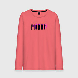 Лонгслив хлопковый мужской BTS Proof, цвет: коралловый