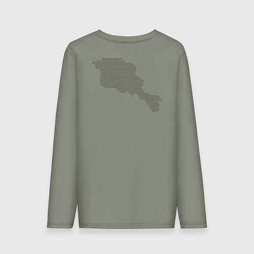 Мужской лонгслив Армения флаг и карта / Авокадо – фото 2