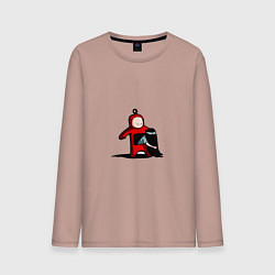 Лонгслив хлопковый мужской Телепузик и звонок, цвет: пыльно-розовый