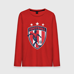 Лонгслив хлопковый мужской Stars football, цвет: красный