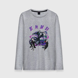 Лонгслив хлопковый мужской Клинок рассекающий демонов Enmu, цвет: меланж