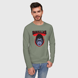 Лонгслив хлопковый мужской Gorillas MMA, цвет: авокадо — фото 2