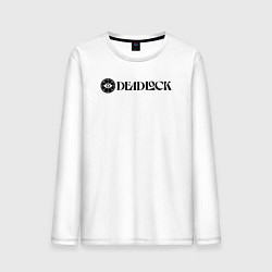 Лонгслив хлопковый мужской Deadlock white logo, цвет: белый