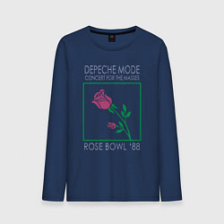 Лонгслив хлопковый мужской Depeche Mode - Rose Bowl 88, цвет: тёмно-синий