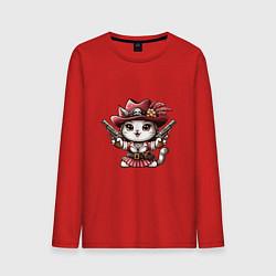Мужской лонгслив Отважная кошечка пират