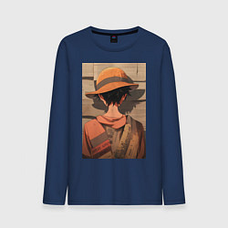 Мужской лонгслив Ван-Пис Луффи стенгазета