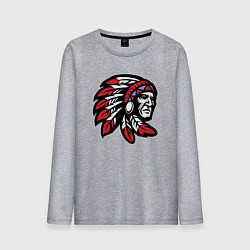 Лонгслив хлопковый мужской Indian, цвет: меланж