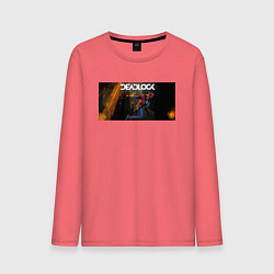 Лонгслив хлопковый мужской Deadlock Infernus, цвет: коралловый